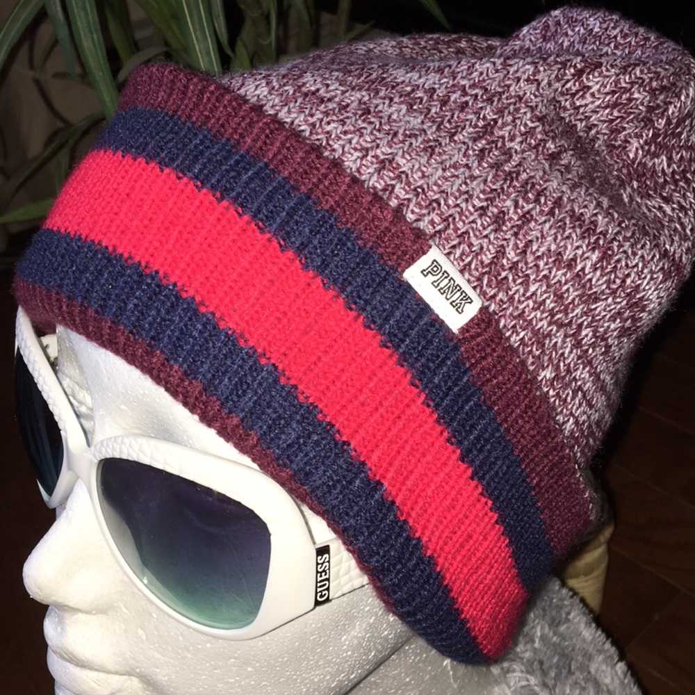 Pink Victoria’s Secret knit hat